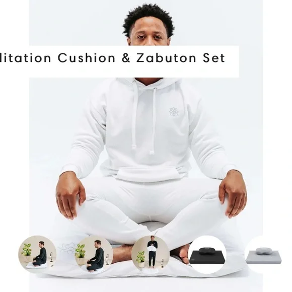 Mindful Modern Meditation Cushion Zafu/Zabuton Set - Picture 2 of 7